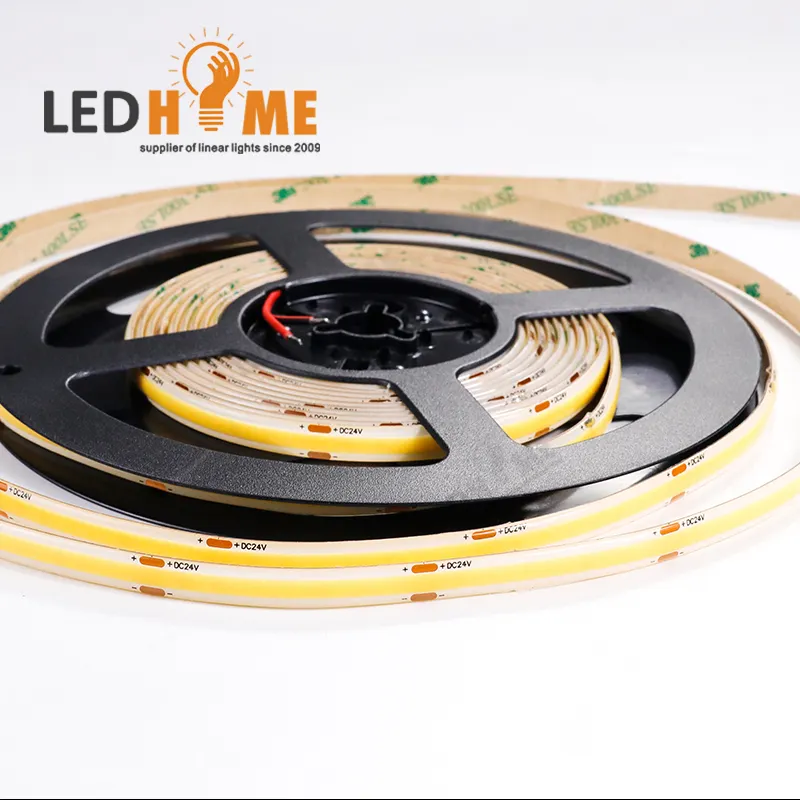 5W 10W 15W DC12V 24V CRI90 480 נוריות/m 10mm גמיש Cob Led רצועת 24V Cob Led עבודה אור