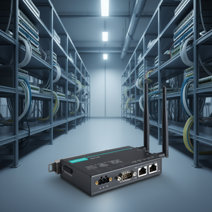 Point d'accès sans fil industriel Moxa Awk 1137c Eu Ethernet avec deux antennes et ports RJ45 - Product Image 3