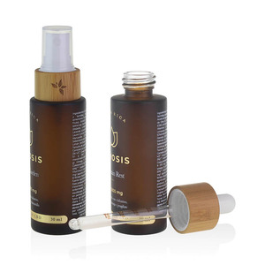 <strong>Skull</strong> Aromatherapy Essential Oil <strong>Glass</strong> <strong>Bottle</strong> 30ml 50ml 100ml Bamboo Dropper <strong>Bottle</strong> - Product Image 6