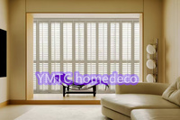 Persianas Plegables de PVC y Madera Maciza de Paulownia, Elegantes y Duraderas, Persianas Cuadradas de Madera para Puertas