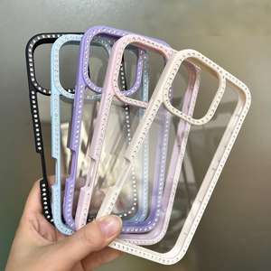 Funda para Teléfono Apple 17 Pro Max con Diamantes de Imitación, Funda para 16 PRO/15 con Ranuras, Funda de Doble Cara con Diamantes de Imitación - Product Image 1