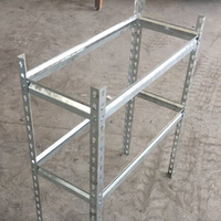 Étagère de stockage sans boulon en acier avec faisceau en z pour s'adapter aux étagères en bois de l'entrepôt par surface galvanisée