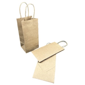 Portefeuille en papier artistique brun durable, recyclable, respectueux de l'environnement, avec poignée longue, personnalisable - Product Image 5