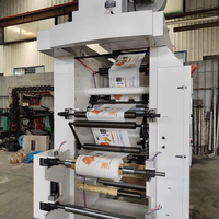 Machine d'impression flexographique semi-automatique pour sacs en plastique et en papier, avec presse à lettres et empileur de papier