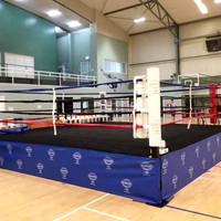 Anneaux de boxe neufs ou d'occasion avec anneaux de boxe à plancher bas Toile de ring de boxe personnalisable pour train