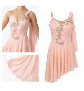 Vestido de Ballet para Niñas, Diseño Cupido Talisman, Color Rosa Claro, Tela Chifón, Vestido Asimétrico para Actuaciones de Ballet y Danza Escénica - Product Image 2