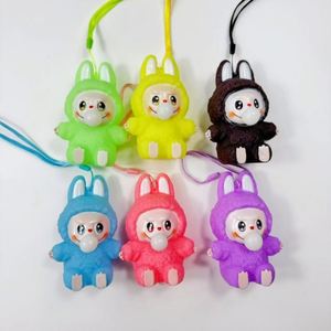 <b>Cute</b> <b>Bear</b> Rabbit Squeeze Doll Ornaments New Stress Relief Bubble Blowing Toys Desktop Pressure Release Decor - Product Image 1