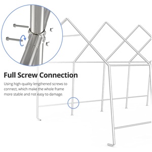 مرآب في الهواء الطلق, مظلة سيارة قوية التحمل 10 '× 20' ، مقاوم للثلج ، مع قضبان أرضية معززة - Product Image 5