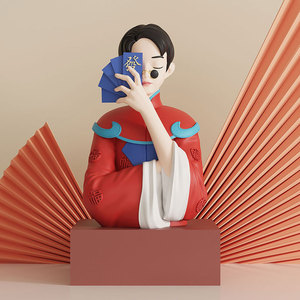 Thủy Triều quốc gia sáng tạo nghệ thuật Trung Quốc Deco mạnh mẽ hình tay Poker thời trang cao cấp thân thiện với môi trường phòng khách văn phòng Nhựa - Product Image 3