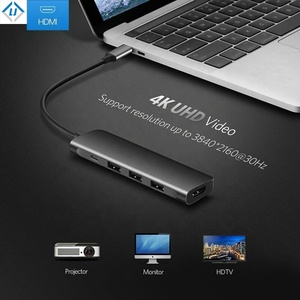 USB C HUB Type C เป็น USB 3.0 HUB <span class=keywords><strong>HDMI</strong></span> VGA RJ45 Thunderbolt 3อะแดปเตอร์ Fr Macbook - Product Image 4