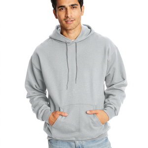 Sudaderas con Capucha de Invierno para Hombre, al por Mayor, de Spandex/Algodón, Personalizadas OEM, Talla Grande, con Diseño de Media Cremallera de Felpa, Impresión Ecológica - Product Image 1