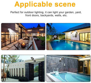 ไฟรักษาความปลอดภัยกลางแจ้งแบบกันน้ำ 77-LED พลังงานแสงอาทิตย์ พร้อมเซ็นเซอร์ตรวจจับความเคลื่อนไหวและรีโมทคอนโทรลสำหรับใช้งานกลางแจ้ง - Product Image 4