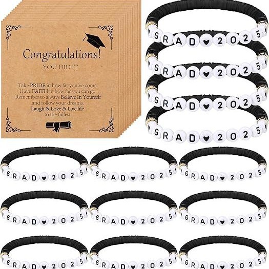 bracelet charms graduation clay