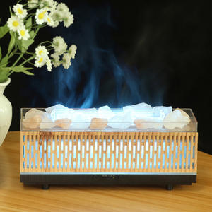 Lámpara de Sal del Himalaya, Difusor de Aromas, Humidificador de Escritorio de 0.5L con Efecto de Llama 3D para Uso en el Hogar y la Oficina - Product Image 2