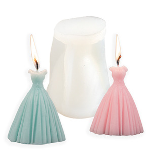 Cetakan Rok Gaun Pengantin Silikon - Serbaguna untuk Lilin, Resin Epoksi, Dekorasi Pinggir Kue & Pemodelan Tanah Liat - Product Image 2