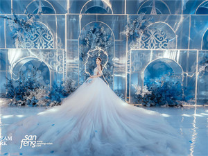 Phong Cách Địa Trung Hải Cao Quý Và Thanh Lịch Tài Liệu Yên Tĩnh Màu Xanh Đám Cưới Lập Kế Hoạch Hoạt Động Giấc Mơ Màu Xanh Đại Dương Băng Tuyết Nữ Hoàng Đám Cưới - Product Image 6