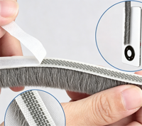 Bande d'étanchéité autocollante coupe-vent et anti-poussière, joint d'étanchéité pour interstice de porte et fenêtre coulissante en aluminium pour la maison
