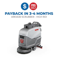 CleanHorse ARES530, Nueva Fregadora-Secadora de Pisos Autopropulsada, Ancho de Limpieza de 510 mm, Batería de 24V 85Ah, Tanque de Agua Limpia de 55L
