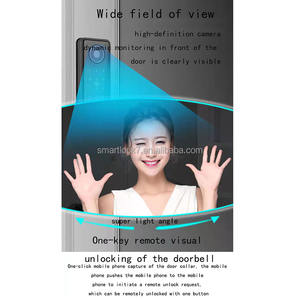 Venta caliente Cerraduras Para Puertas De Casas Inteligentes Reconocimiento de huellas dactilares sin llave TUYA APP Puerta Mirilla Cámara Wifi - Product Image 5