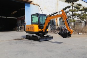 Miniexcavadora de ruedas YILIS de 1 tonelada, motor de alta potencia, bomba hidráulica, capacidad de la cuchilla de 0.1 m, certificación CE, 5 años de garantía - Product Image 6