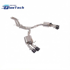 ระบบท่อไอเสียแบบ Catback วาล์วควบคุมประสิทธิภาพสูง ผลิตจากสแตนเลส 304 พร้อมปลายท่อแบบ Quad และผิวขัดเงา สำหรับ Audi S5 B9 3.0T - Product Image 1