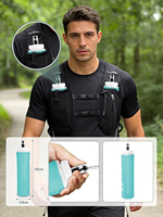 Bouteille d'eau souple portable avec logo personnalisé pour une hydratation facile lors des sports de plein air – Gourde souple portable pour l'extérieur