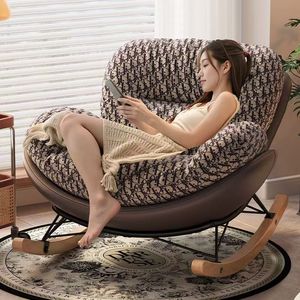 Fauteuil à bascule moderne et simple, <span class=keywords><strong>chaise</strong></span> de balcon et de salon domestique, fauteuil de sieste pour chambre à coucher – options inclinables et assises - Product Image 4