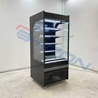 Réfrigérateur vitrine à rideau d'air certifié ISO pour supermarché, présentoir réfrigéré ouvert pour légumes et fruits
