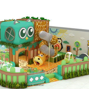 Équipement de terrain de jeu intérieur sur le thème de la jungle <span class=keywords><strong>Maison</strong></span> de jeux avec fosse à balles Labyrinthe Glissade Aires de jeux souples Haute capacité pour le bonheur <span class=keywords><strong>des</strong></span> enfants - Product Image 1