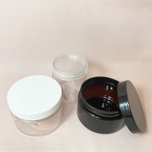 Contenants en PET PCR, transparents givrés, ronds, vides, recyclés, à large ouverture, 8 oz, 6 oz, pot en plastique à double paroi - Product Image 2