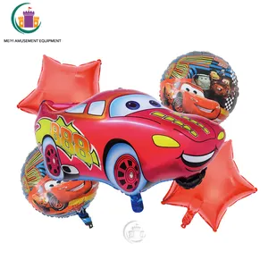 Balon Mobil Mainan Anak Hadiah Tahun Baru Dekorasi Pesta Ulang Tahun Mobil Merah Balon Aluminium Foil Set Globe