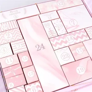 Pink Marble 24 Days Advent Calendar <b>Box</b>, <b>Empty</b> DIY Countdown Gift <b>Box</b> for Christmas - Product Image 4