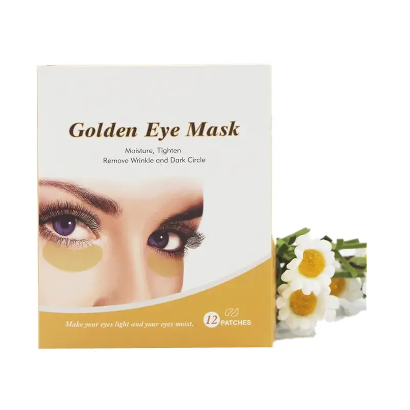 Özel etiket altın göz maskesi Anti kırışıklık maskesi göz koyu halkalar kaldırmak için altın göz bandı