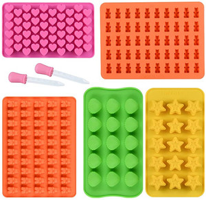 Stampi per <span class=keywords><strong>Cioccolato</strong></span> in Gomma Siliconica, Stampi Personalizzati per Caramelle e Ghiaccio Antiaderenti, Inclusi Cuori e Stelle - Product Image 5