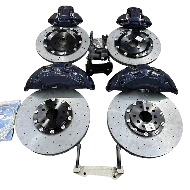 2026 New Carbon Ceramic Brake Kit 10Pot Front 4Pot Rear Electro-Mechanical Racing Discs for Sports Car/Lamborghini/Audi R8/BMW