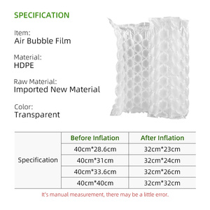 300 <span class=keywords><strong>M</strong></span>/rollo envío cartón acolchado interior cojín Material inflable burbuja de aire paquete rollo de película - Product Image 4