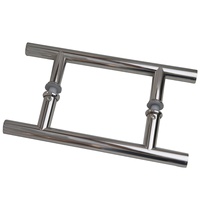 Poignée de tirage pour porte de douche sans cadre en verre poli miroir en acier inoxydable ZD 304 316, fixation dos à dos, fabricant de quincaillerie de salle de bain
