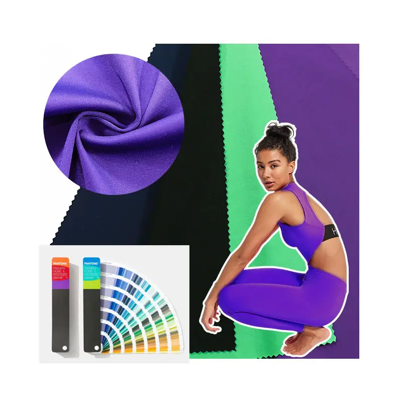 Good Quality High Strech Breathable Tricot Fabric 77% Nylon 23%Spandex Fabric For Sportswear