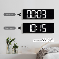 Décoration de salon, minuteur de compte à rebours, température et humidité intérieures, grand écran, calendrier électronique intelligent, horloge murale numérique LED