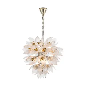 Zhongshan Factory Design Flower Chandeliers Pendant Lights Ceiling Luxury Indoor Flowers For Glass Chandelier