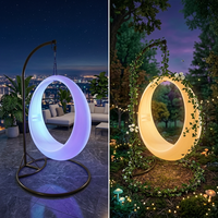 Balancelle LED Changeant de Couleur et Étanche avec Lumières Musicales pour Jardin Extérieur, Fête et Mobilier de Décoration de Patio