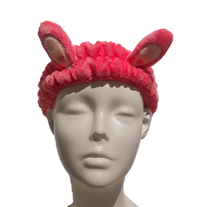 Bandeau de spa en peluche licorne rose mignon, doux, élastique, écologique, réutilisable, <span class=keywords><strong>pour</strong></span> femmes et filles, soins de la peau, maquillage, douche, cheveux - Product Image 4