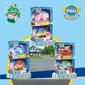 Mini Cartoon Poli Autos pielzeug Legierung Robocar Modell Helly Cleany Jin Robocar Amber Poli Spielzeug für Kinder