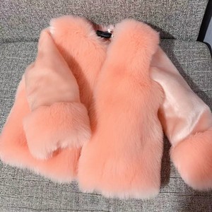 Abrigo Largo de Piel Sintética para Niñas, Diseño Macaron Colorido, Manga Larga, Invierno, Venta al Por Mayor, OEM - Product Image 1