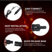 Sistemas de Iluminación Automotriz, Lámpara LED para Automóvil, Lámpara LED de 55 W, Antena LED RGB Iluminada de 3 Pies y 4 Pies para Jeep, para Todos los Vehículos