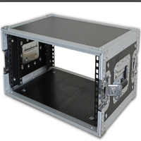 Boîtes de transport de luxe portables en aluminium noir de haute qualité pour amplificateur 4U