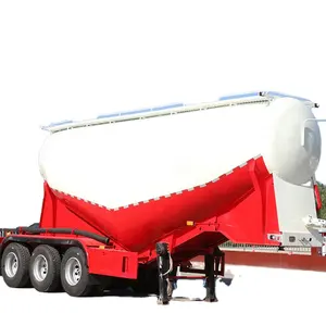 Düşük fiyat V şekli 40Ton 50Ton uçucu kül çimento Bulker taşıyıcı tankeri 3 akslar toplu çimento tankı römork yarı kamyon römorku satılık