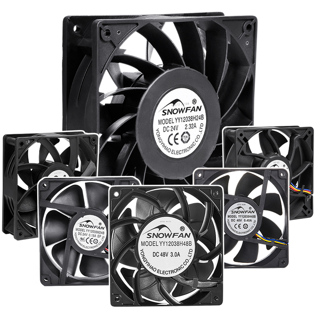 High Speed 12038 Dc 12v 24v 48v Fan 120x120x38mm Axial Flow 12cm Dc Brushless Cooling Fan