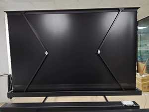 アルミケース付き電動フロアアップライジングスクリーンUstAlrロールアップCBSPスクリーンプロジェクションスクリーンMOQなし - Product Image 3