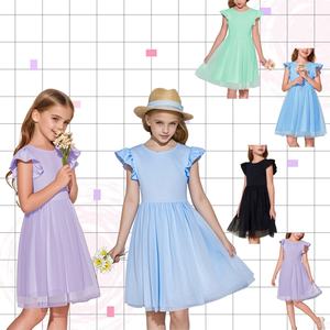 <span class=keywords><strong>Robe</strong></span> classique à encolure ras du cou pour fille de 8 ans <span class=keywords><strong>Robe</strong></span> <span class=keywords><strong>noire</strong></span> à ourlet fluide pour bébé fille <span class=keywords><strong>Robe</strong></span> de <span class=keywords><strong>style</strong></span> tutu élastique et respirante pour filles - Product Image 1